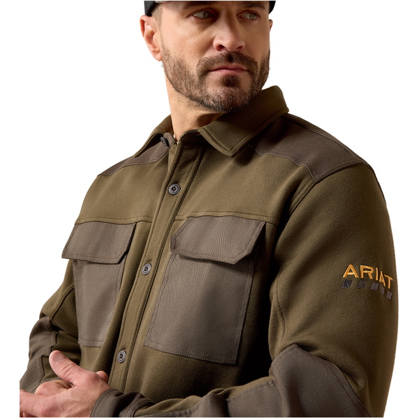 2026 Ariat Mens Rebar Workman Duracanvas Shirt Jacket 10079233 - Earth